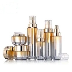 Luxury Cosmetic Plastic Cream Lotion Pump Bottles and Cream Serum Jars Skincare Lotion Pump Bottle